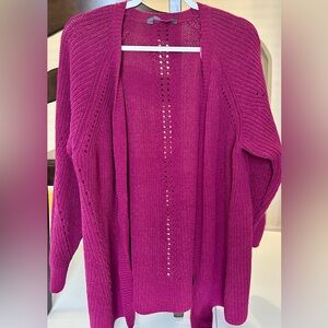 Women's Pink Chenille Cardigan